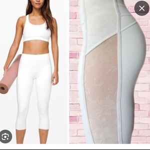 Lululemon Wunder Under HR Crop Light Grey Size 2